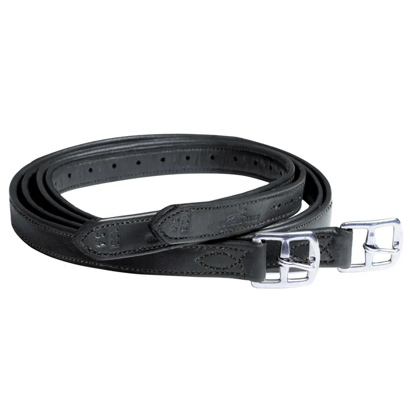Schockemohle Chantilly Stirrup Leathers - Black/Black/Silver